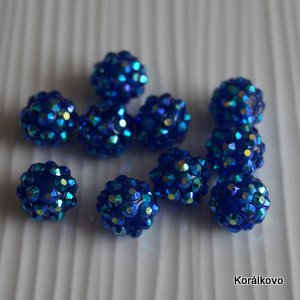 Akryl shambalka 12mm modrá 10ks